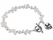 Crystal AB Pearl Charm Bracelet