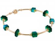 Emerald Cube Bracelet