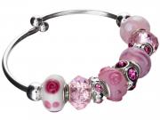 Pandora Style Pink Bracelet