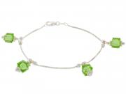 Peridot Cube Bracelet