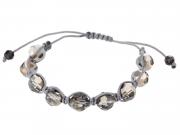 Crystal Silver Night Shamballa Bracelet