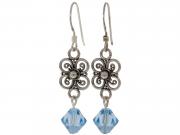 Aquamarine Bali Drop Earrings