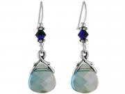 Aqua Champagne Briolette Earrings