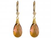 Crystal Copper Drop Earrings