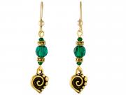 Emerald Heart Earrings