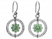 Peridot Flower Earrings