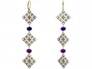 Plum Pagoda Earrings