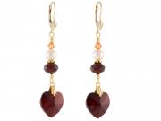 Siam Heart Earrings