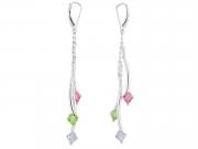 Spring Colors Dangle Tube Earrings