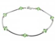 Peridot Scalloped Anklet